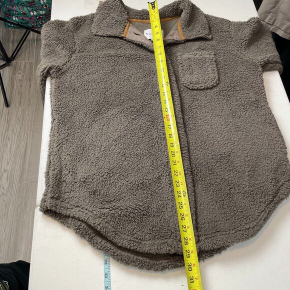 Koolaburra Ugg Jacket Womens Small Green Fleece Button Front Layer Shacket NWOT - Picture 10 of 11